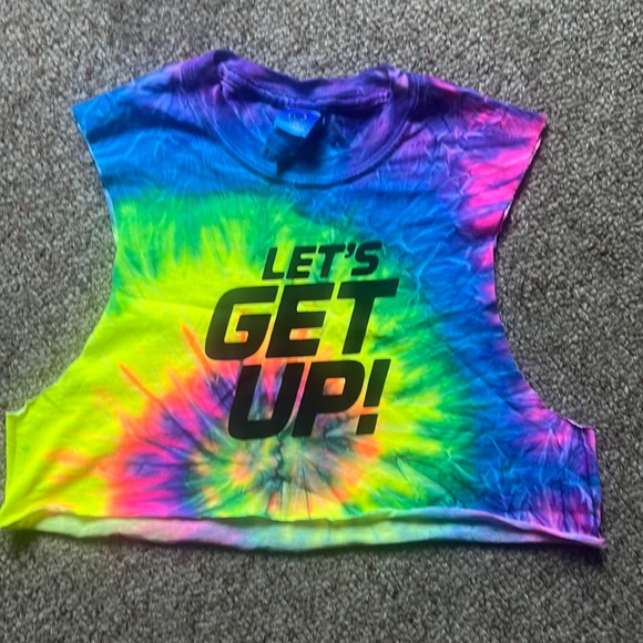 Paradise Neon Tie-Dye Cropped T-Shirt - Unisex, Hand-Dyed, 100% Cotton - View #10